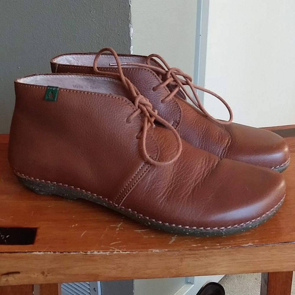 El Naturalista Tan Leather Ankle Boots Chukka 39